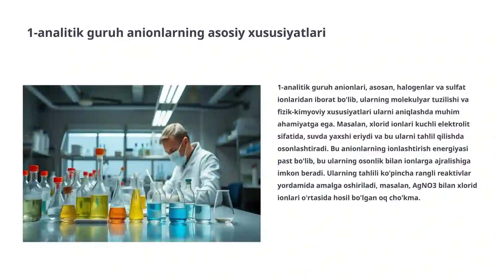 Analitik guruh anionlarni aniqlash 3
