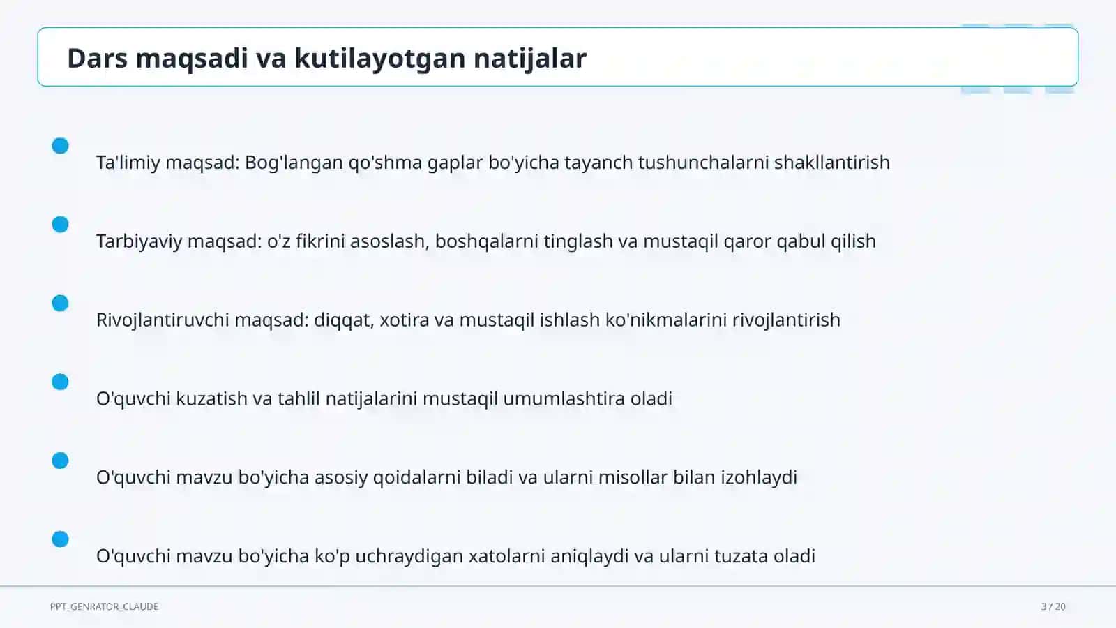 Bog'langan qo'shma gaplar (9-sinf) 3