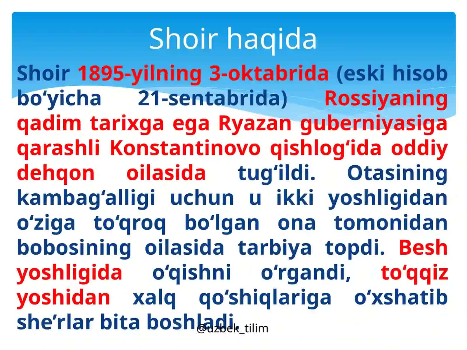Sergey Yeseninhayotivaijodi.She’rlari 3