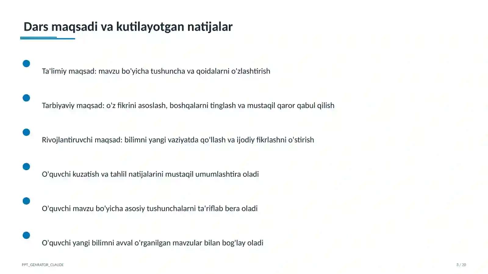 Tabiatni muhofaza qilish va barqaror rivojlanish (11-sinf) 3
