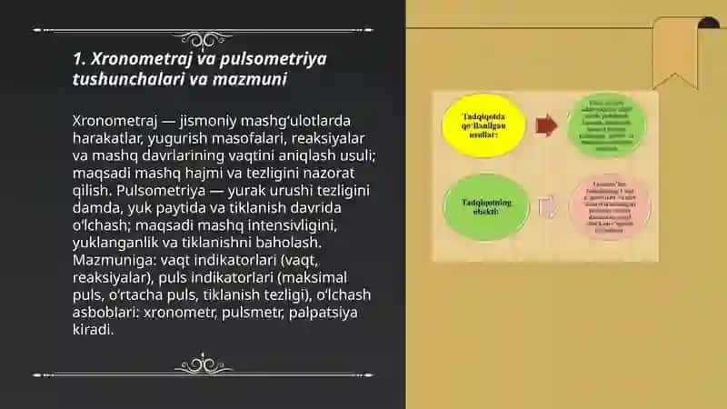 Jismoniy tarbiya darslarida pedagogik nazorat:xronometraj va pulsometriya oʻtkazish uslubiyati 3