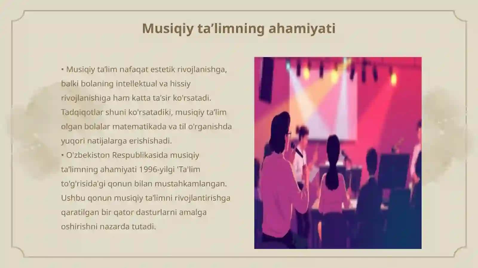 MTTda musiqiy taʼlim berish boʻyicha ishlarni tashkil etish 3