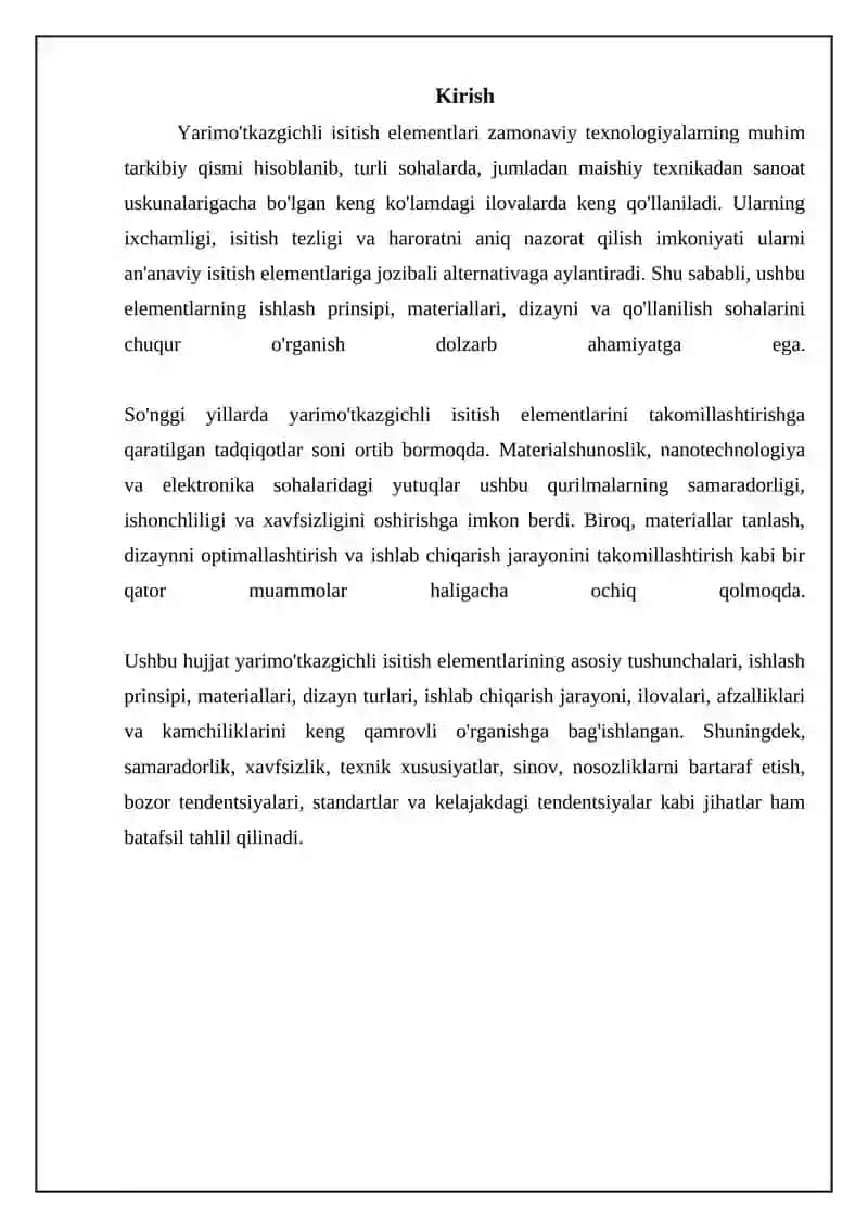 Yarimo'tkazgichli isitish elementlari: Asosiy tushunchalar va ishlash 3