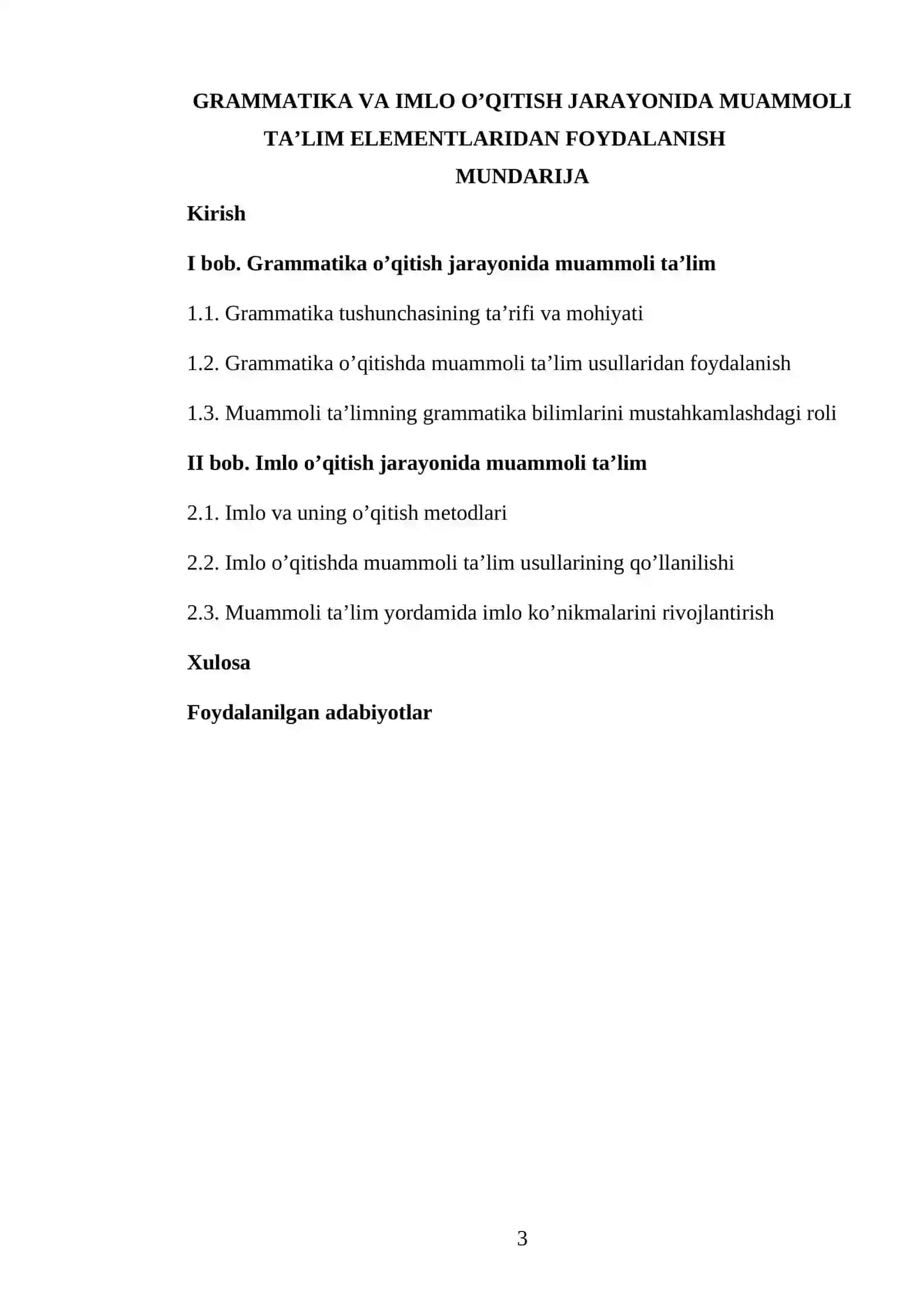 Grammatika va imlo o’qitish jarayonida muammoli ta’lim elementlaridan foydalanish 3