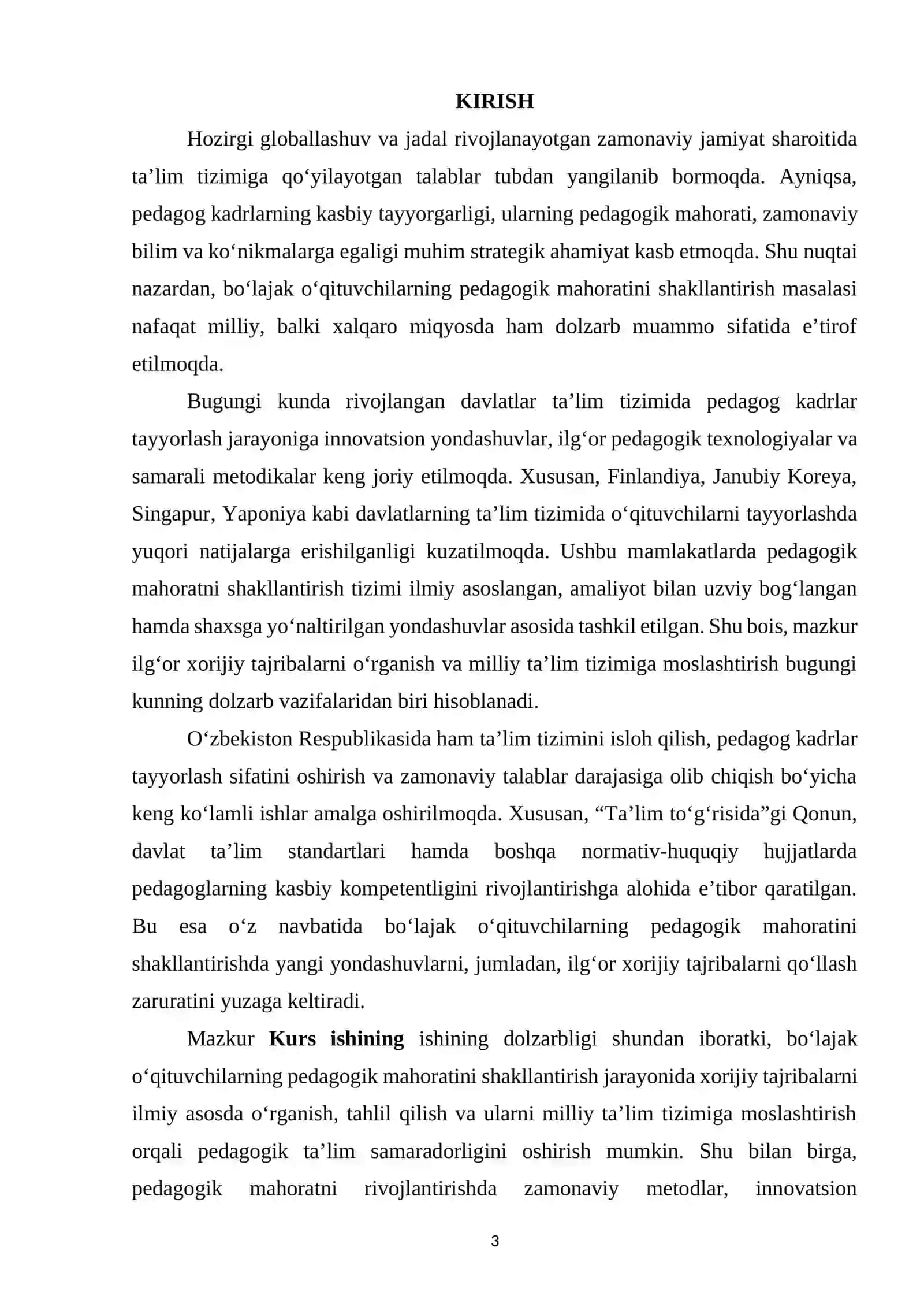 BOʻLAJAK O'QITUVCHILARNING PEDAGOGIK MAHORATINI SHAKLLANTIRISHDA ILG'OR XORIJIY TAJRIBALARDAN FOYDALANISHNING PEDAGOGIK ASOSLARI 3