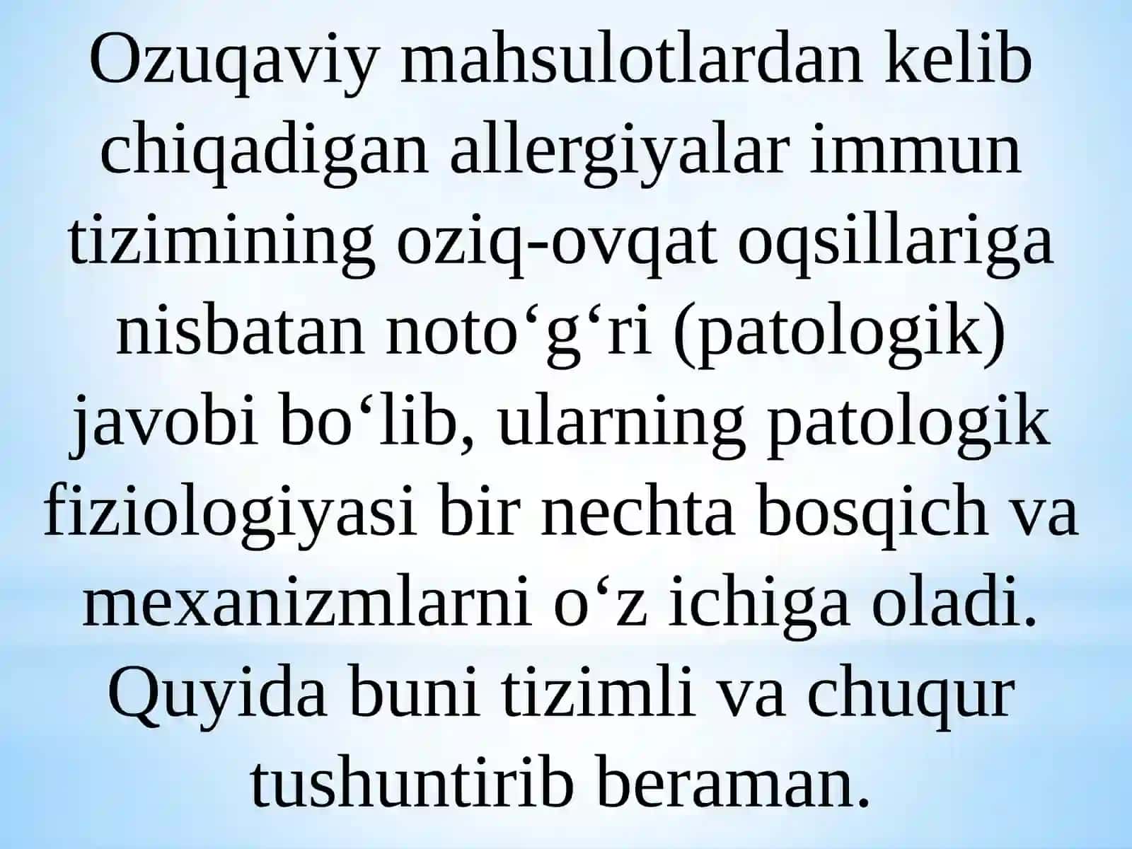 Ozuqaviy mahsulotlardan yuzga keladigan allergiya 3