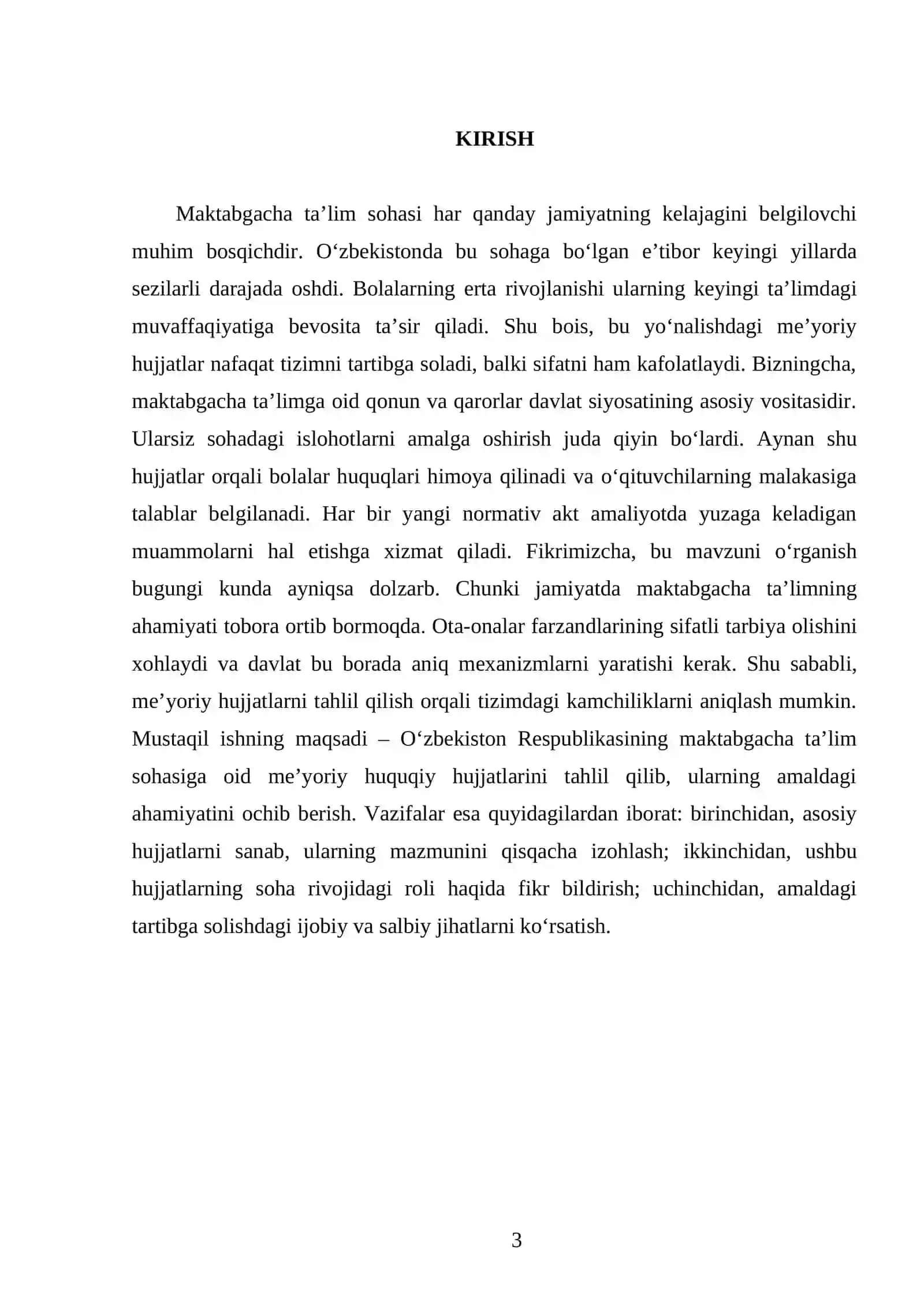 O‘zbekiston Respublikasining maktabgacha ta’lim sohasiga oid me’yoriy huquqiy hujjatlari 3