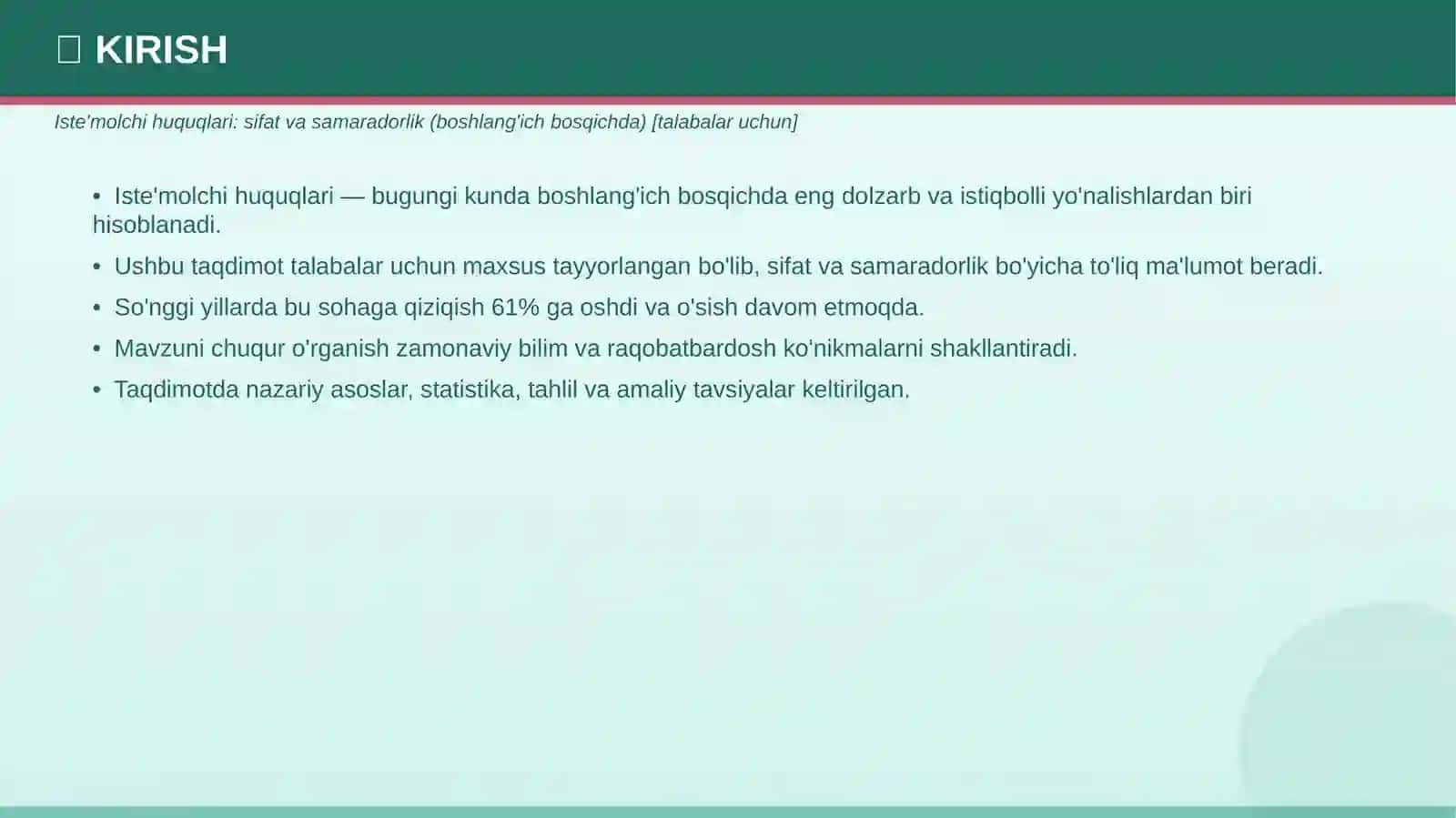 ISTE'MOLCHI HUQUQLARI 3