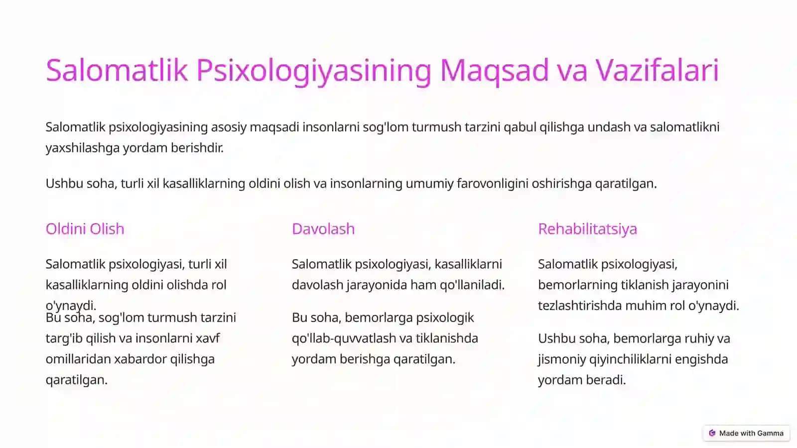 Salomatlik Psixologiyasining Nazariy Asoslari 3