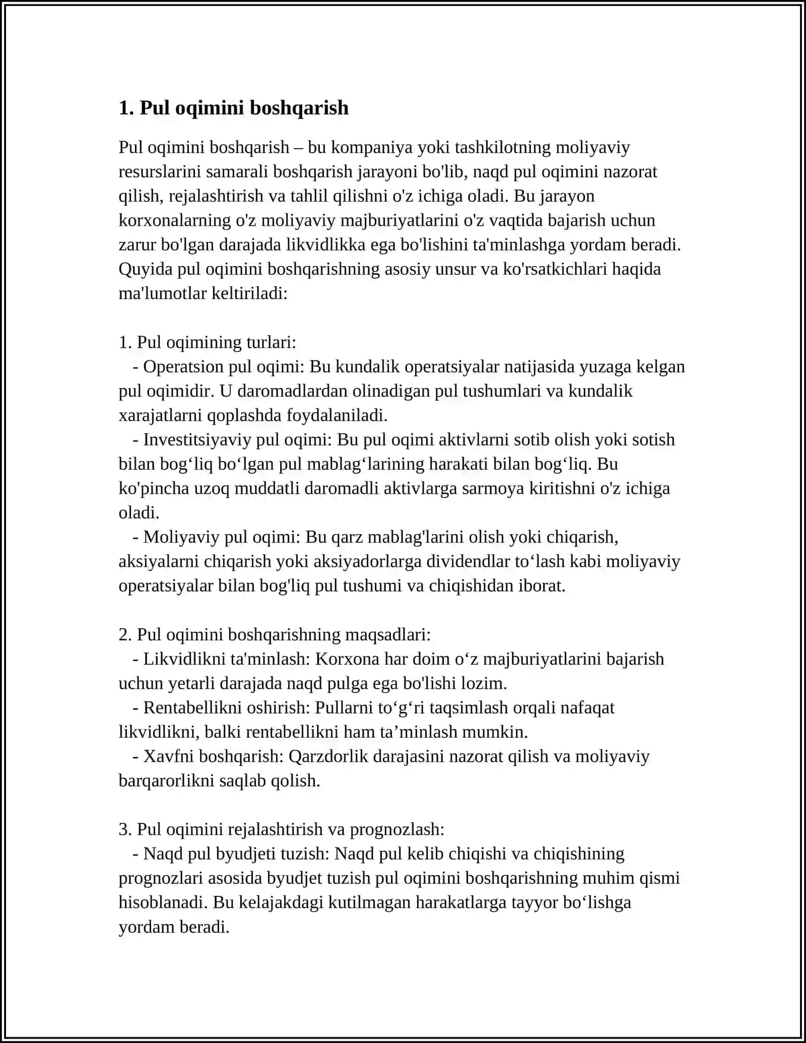 KOMPANIYANING PUL OQIMLARI NI TAHLIL QILISH 3