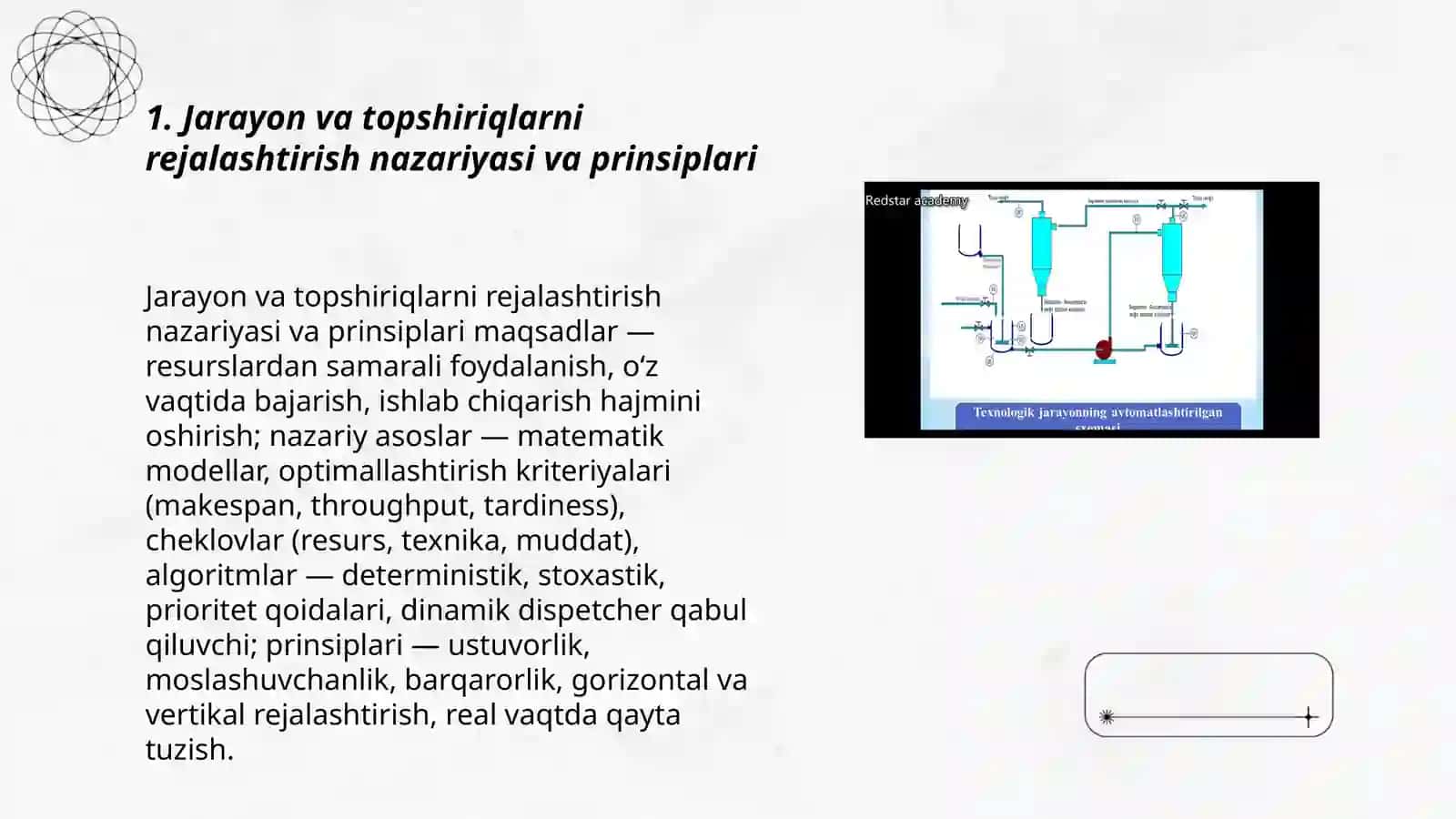 Jarayon va topshiriqlarni rejalashtirish va dispetcherlash (Dissiplen dispetcherizatsic) 3