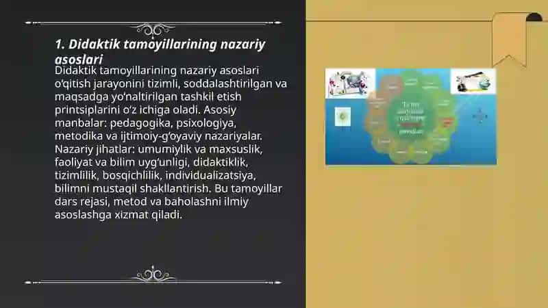 Oʻqitishning didaktik tamoyillarini yaratish gʻoyalari 3