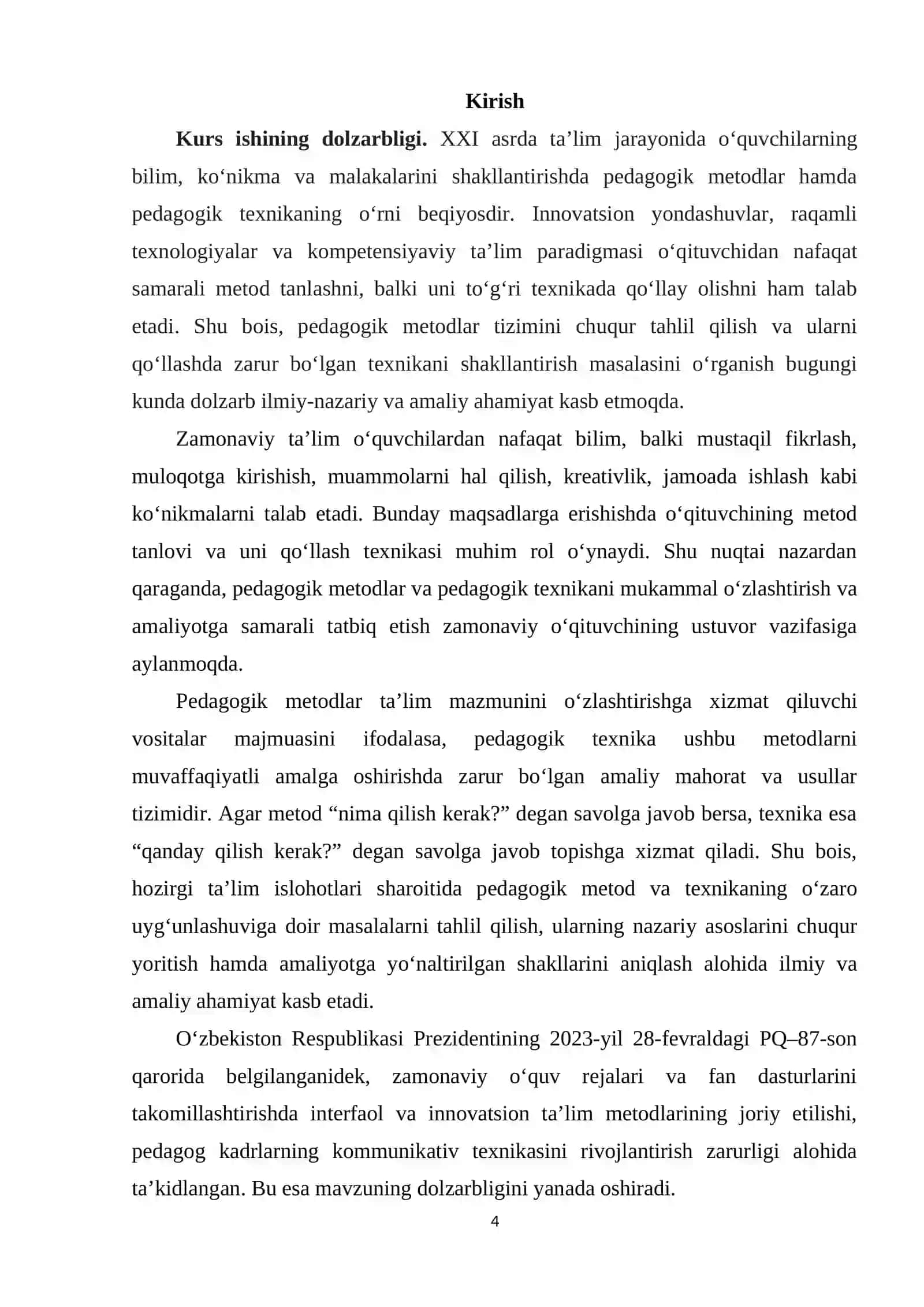 Pedagogik metodlar va pedagogik texnikani shakllantirishning nazariy asoslari 3