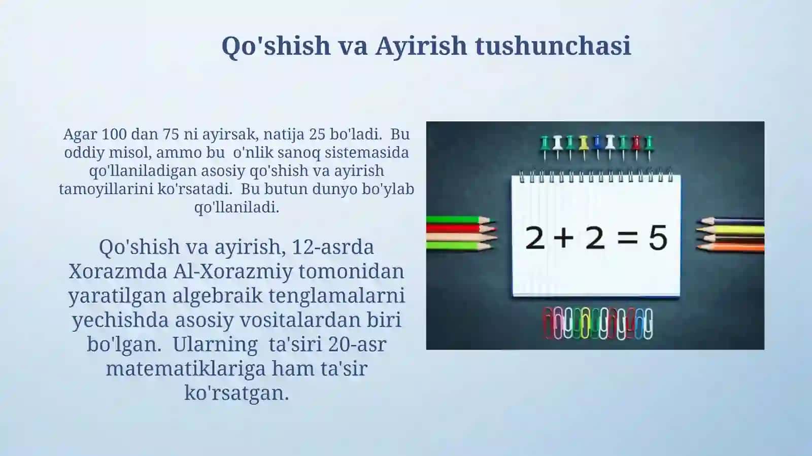 Qo'shish va Ayirish 3