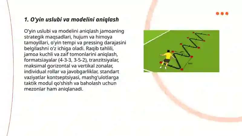 Futbolchilarni texnik-taktik tayyorgarligini amalga oshirish 3