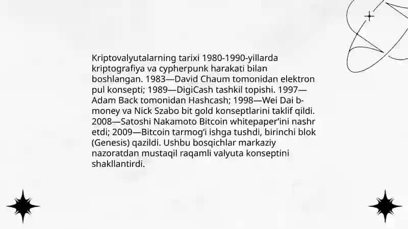 Kriptovalyutalar: tarixi va tasnifi 3
