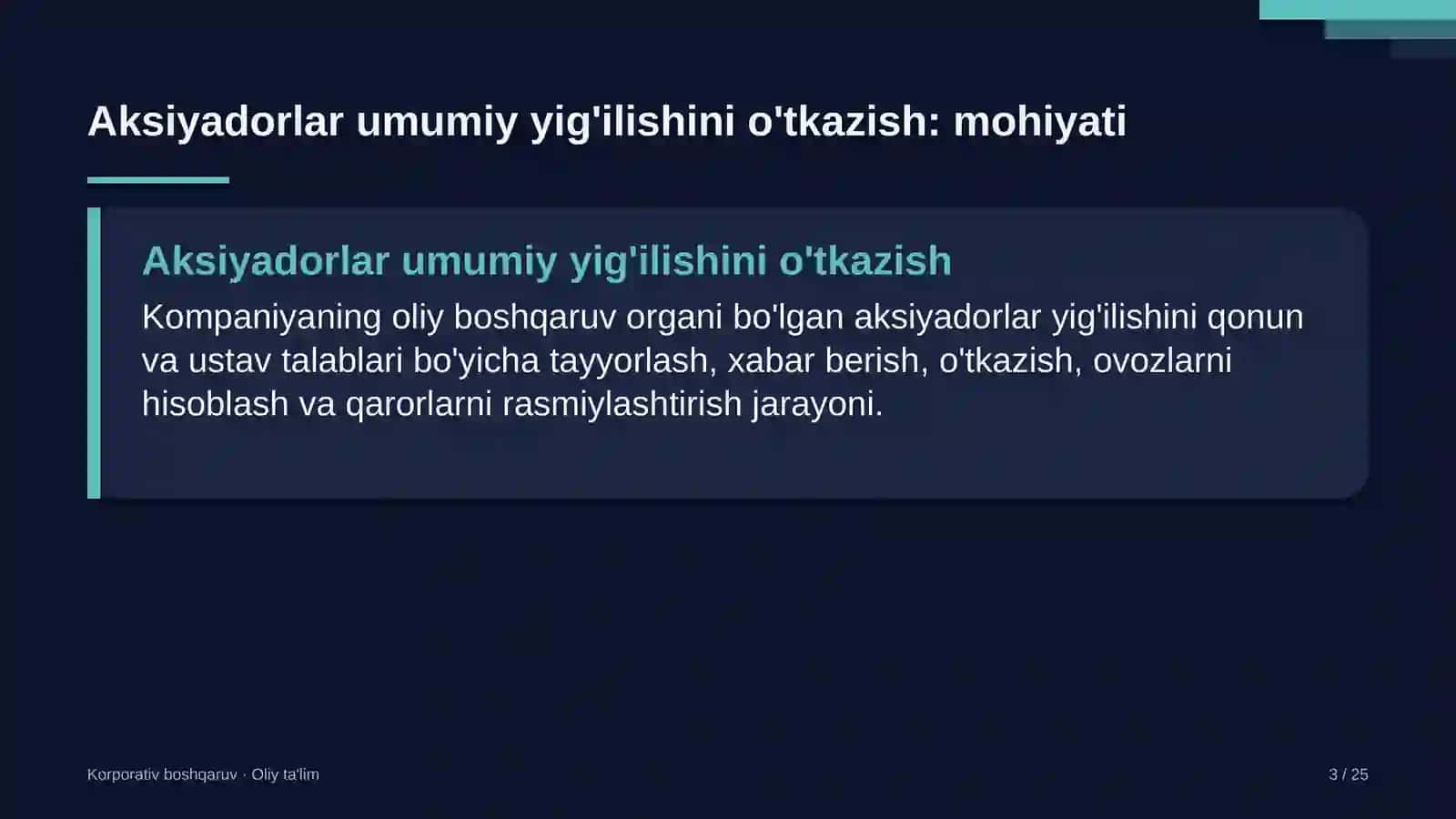 Bolalar nashrlarida aksiyadorlar umumiy yig'ilishini o'tkazish 3