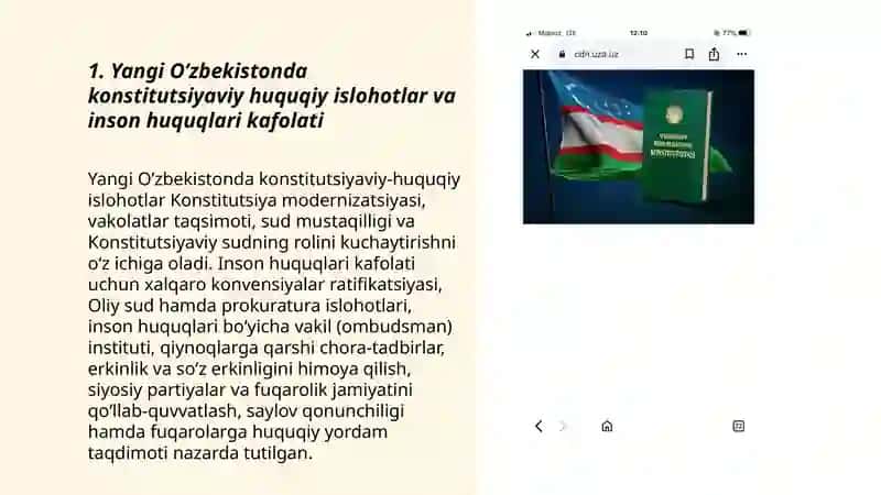 Yangi O’zbekistonda inson haq-huquqlar erkinliklari kafolatining yaratilishi 3