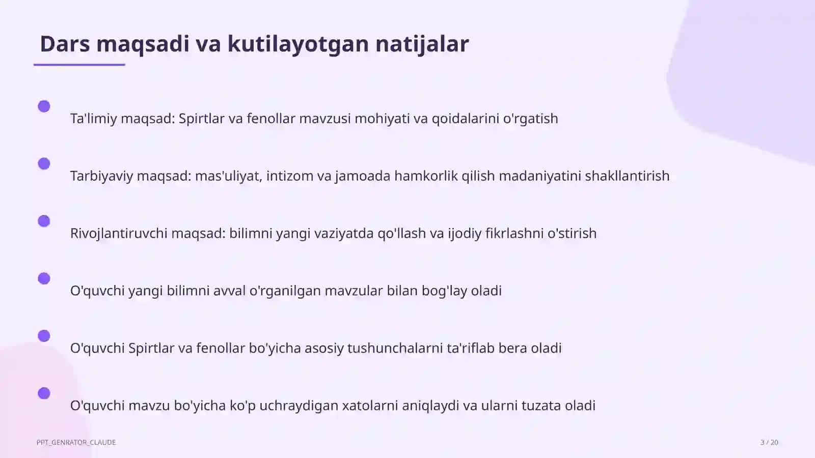 Spirtlar va fenollar (10-sinf) 3