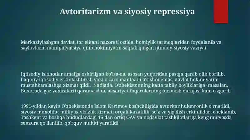 Mustaqillikka erishishda O'zbekistonda ijtimoiy-siyosiy jarayonlar 3