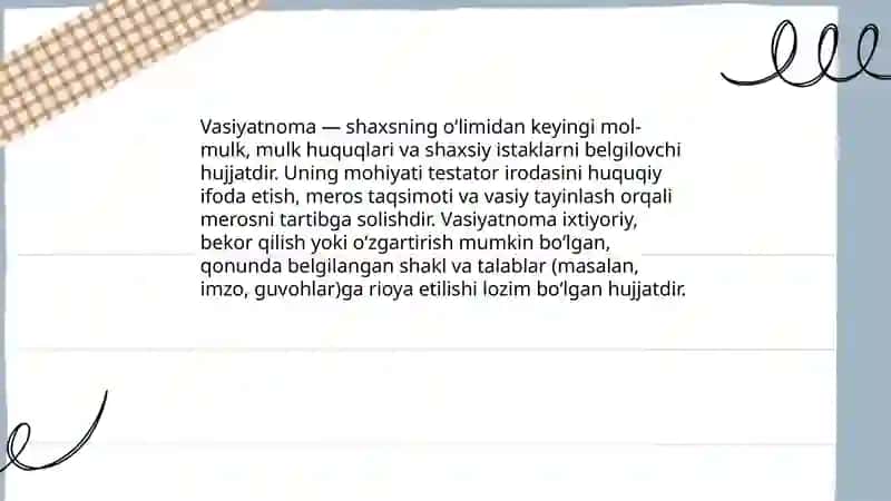 Vasiyatnoma 3