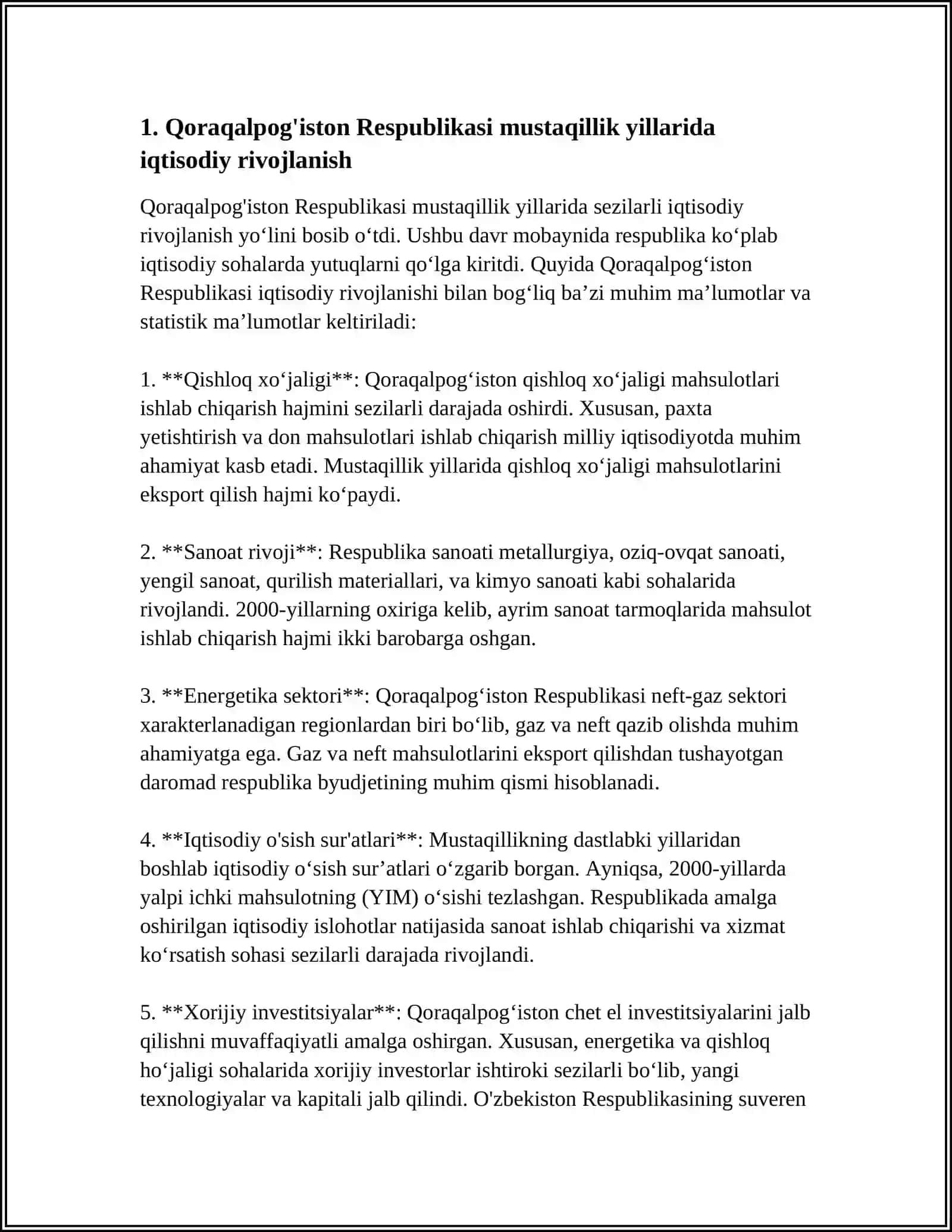 MUSTAQILLIK YILLARIDA QORAQALPOG'ISTON RESPUBLIKASI 3