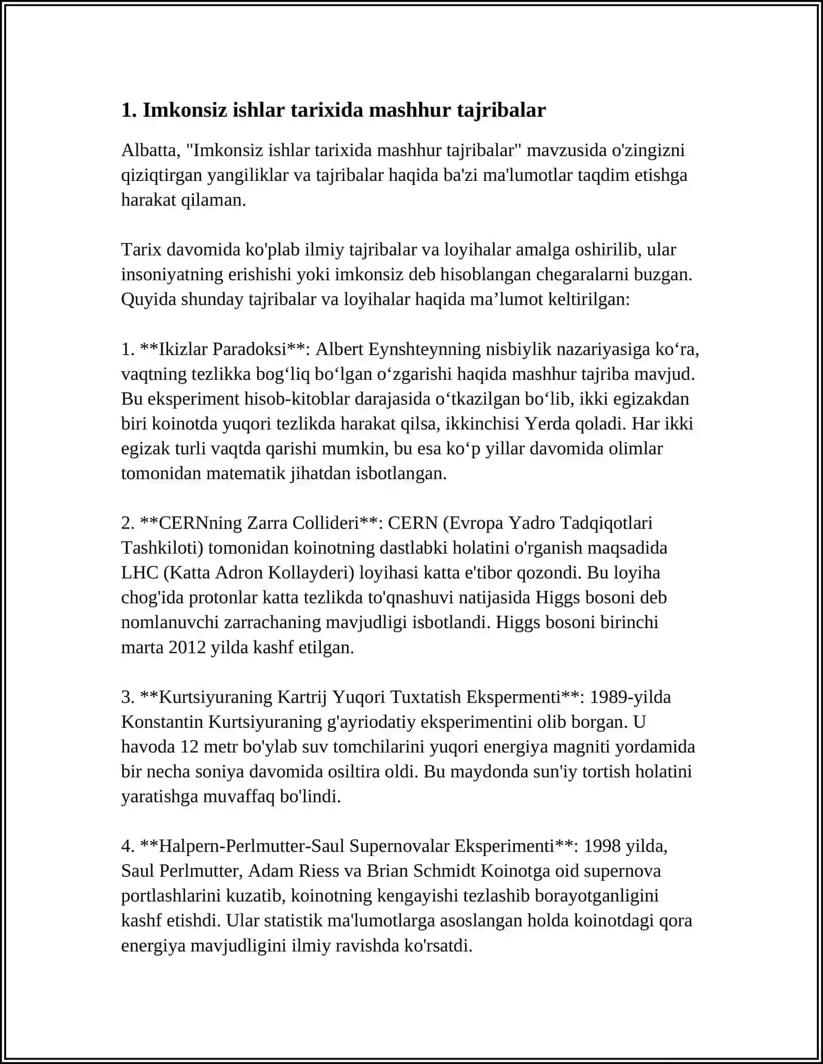 IMKONSIZ ISHLAR 3