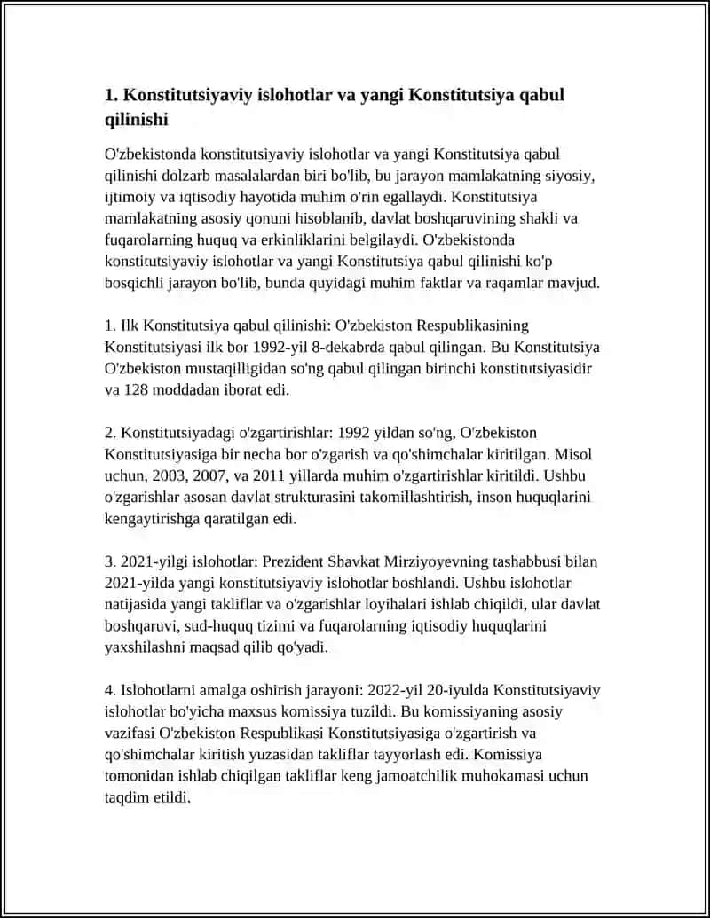 Konstitutsiyaviy islohotlar va yangi Konstitutsiya qabul qilinishi 3
