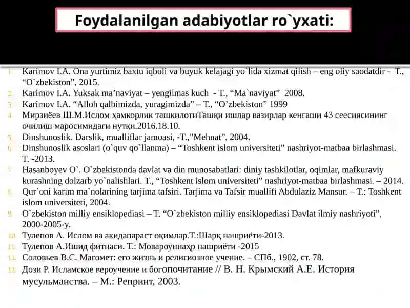 Islamdagi mazhab va yo'nalishlar 3