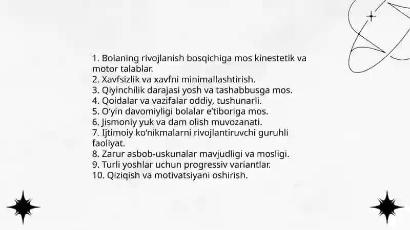 Harakatli O‘yinlar Risolati 3