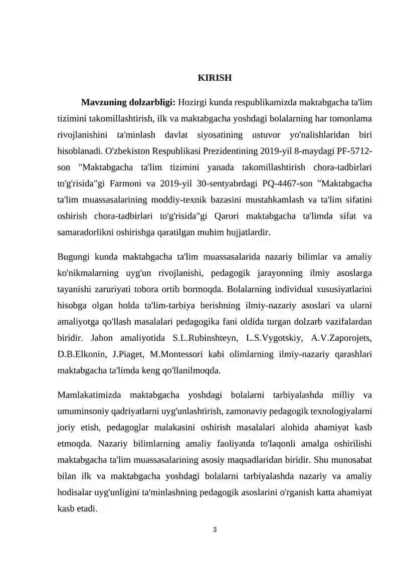 ILK VA MAKTABGACHA YOSHDAGI BOLALARNI TARBIYALASHDA NAZARIY VA AMALIY HODISALAR UYG'UNLIGI 3