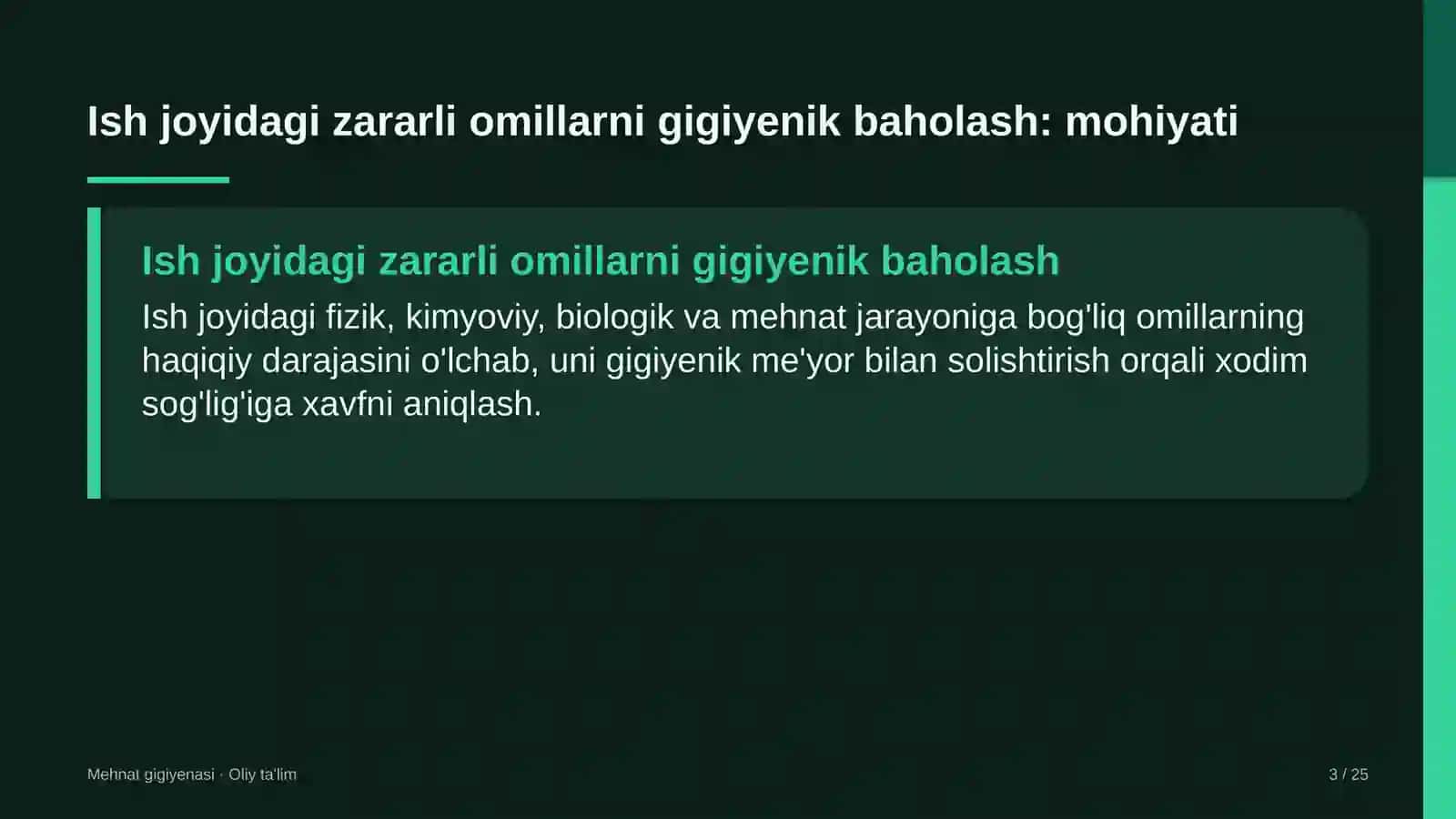 Elektron tijoratda ish joyidagi zararli omillarni gigiyenik baholash 3
