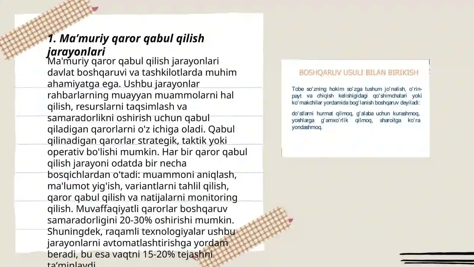 Maʼmuriy boshqaruv jarayonining shakllari 3