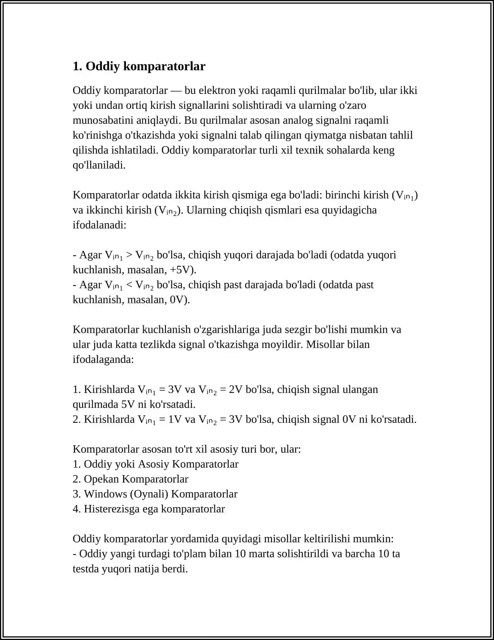 KOMPARATORLAR 3