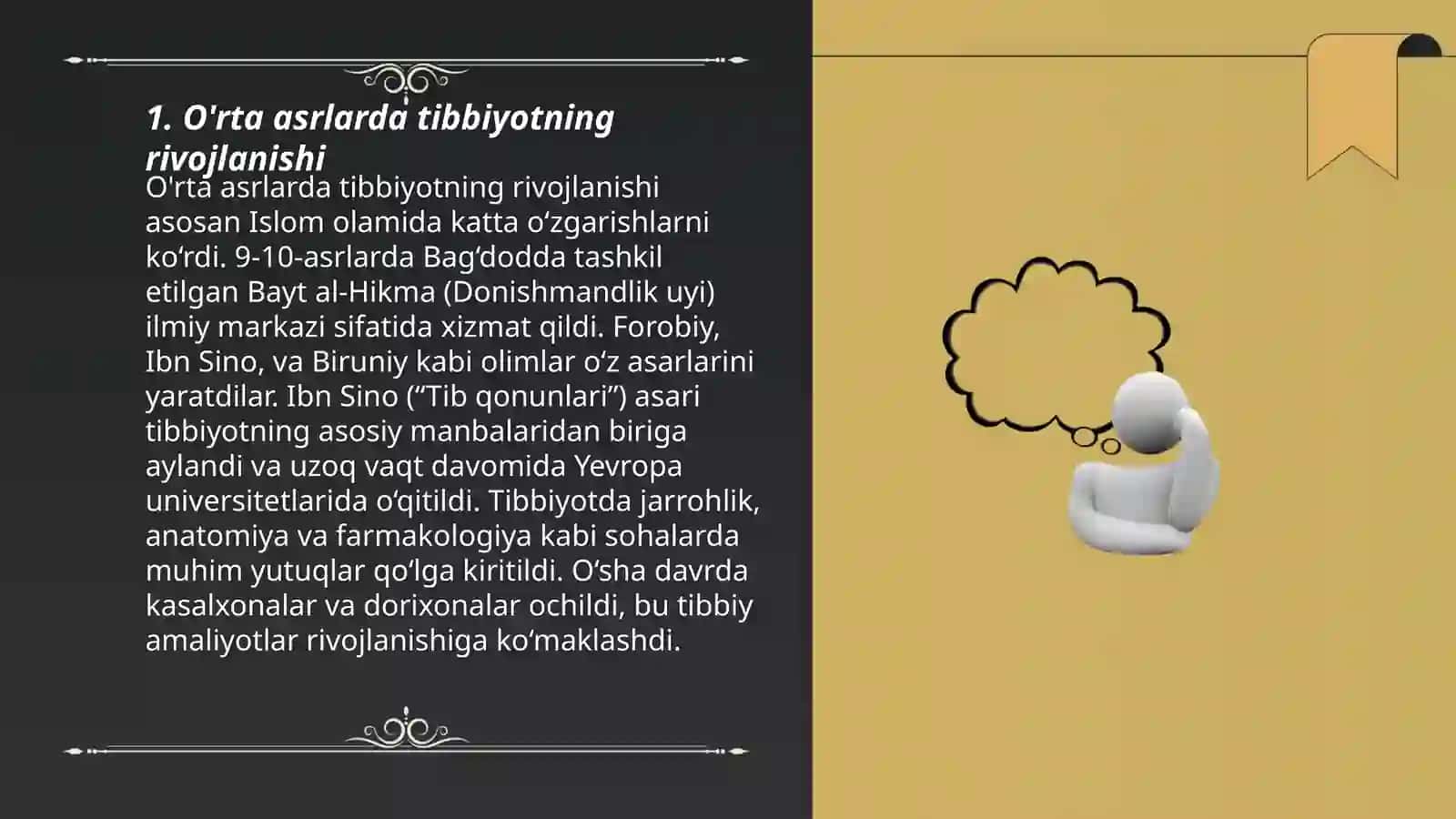 Lotin-yunon adabiyotshunosligida tibbiyot.O'rta asrda tibbiyot 21 asrda tibbiyot 3