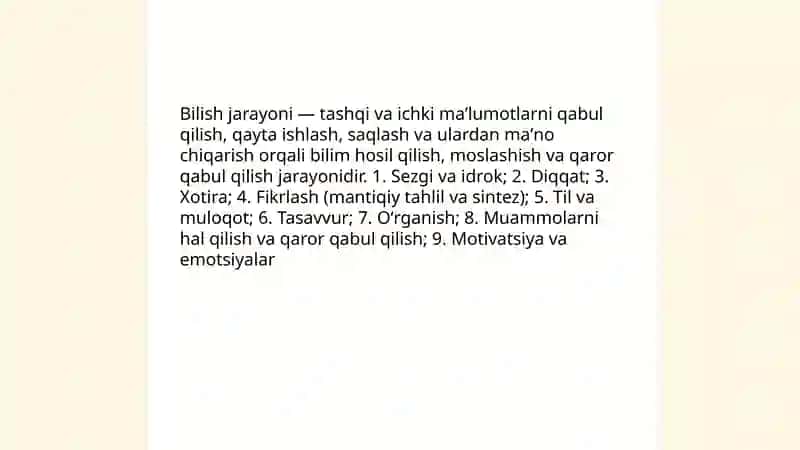 Bilish jarayoni 3