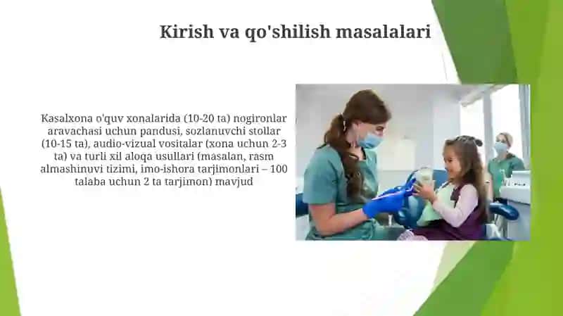 Tibbiyot muassasalarida uzoq muddatli davolanayotgan bolalar uchun ta'lim muhitini yaratish 3
