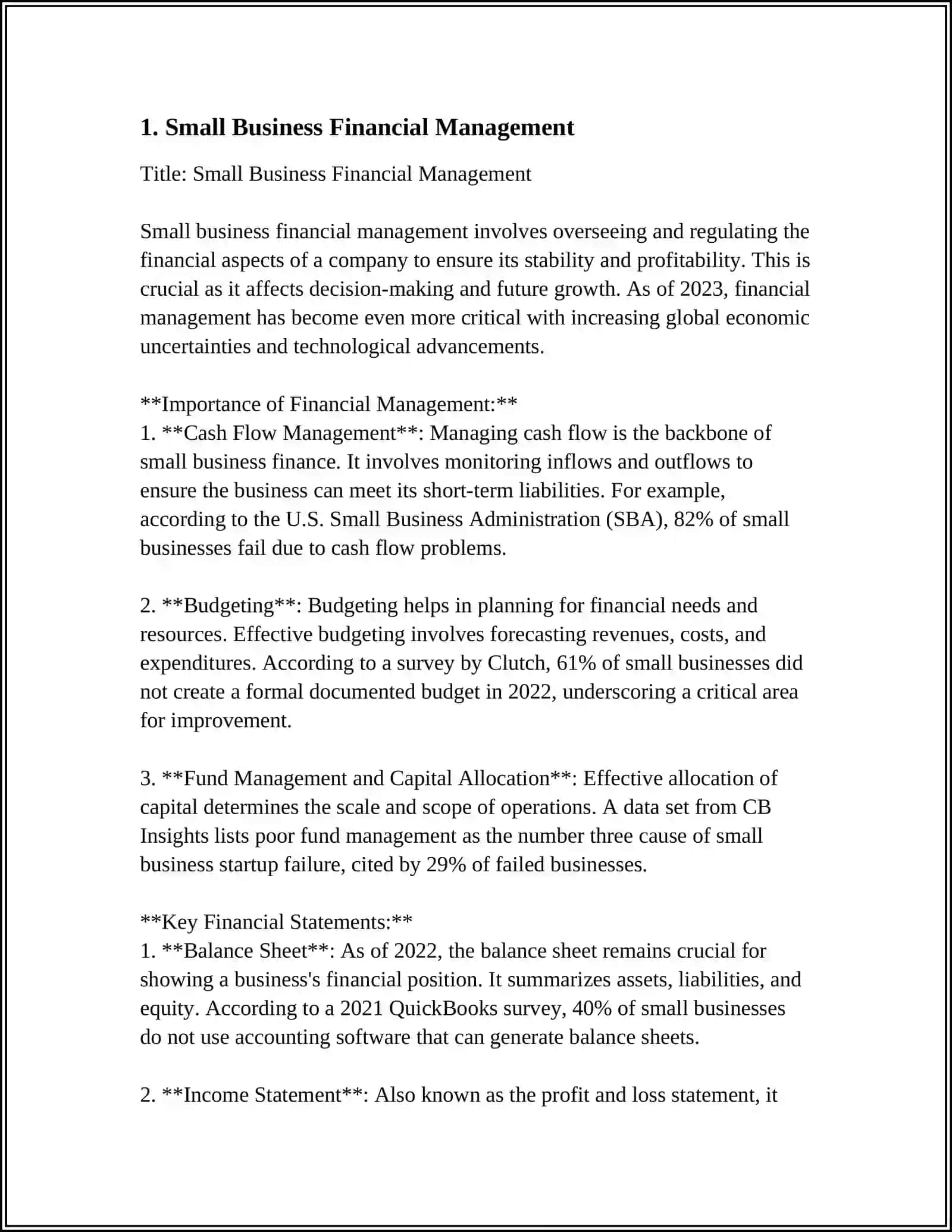 Small Business Financial Management 3