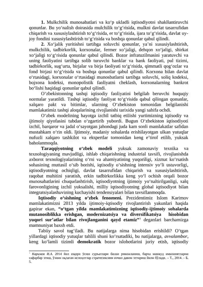 O‘ZBEKISTONNING O‘ZIGA XOS ISTIQLOL VA TARAQQIYOT YO‘LI 3