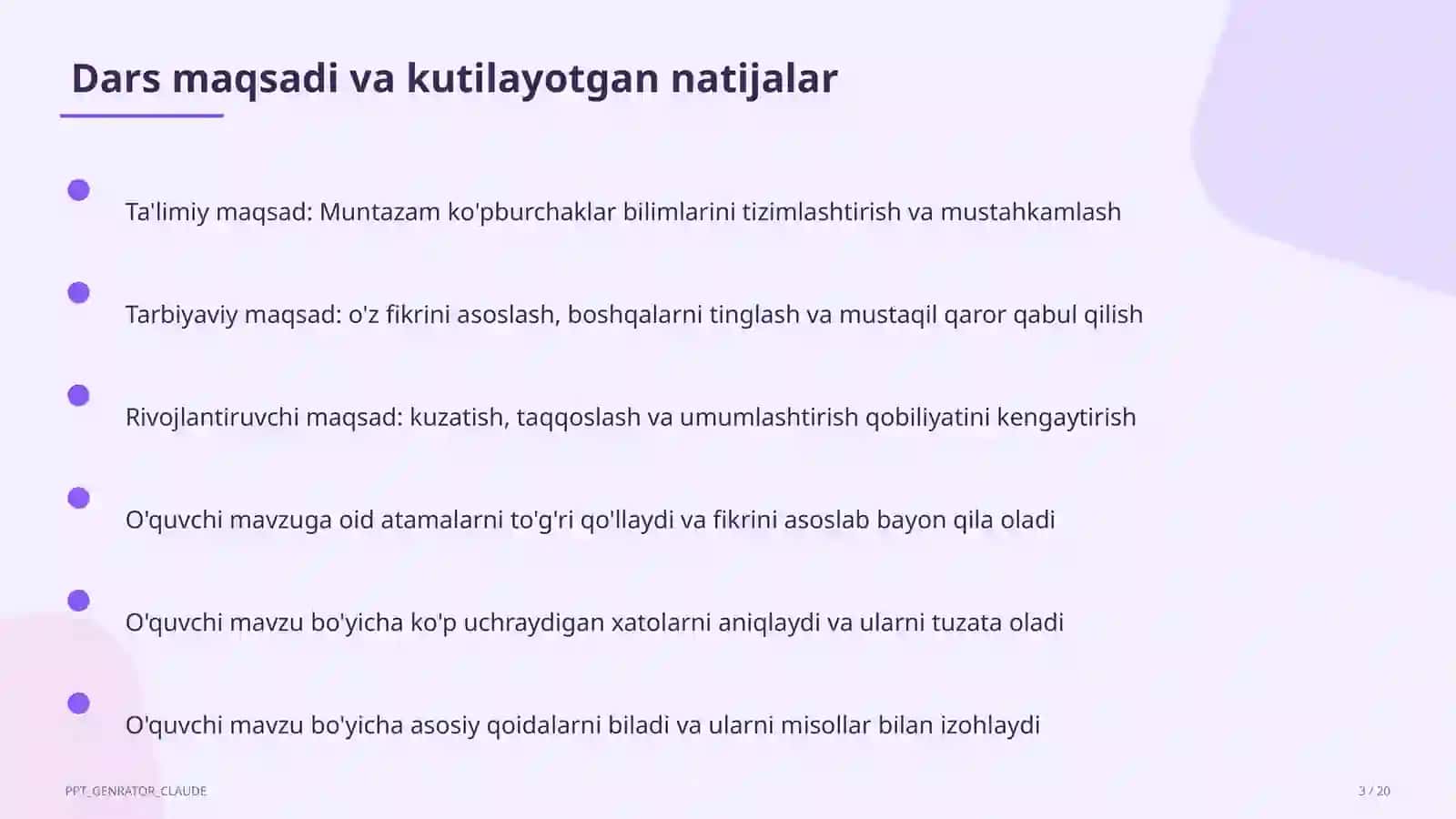 Muntazam ko'pburchaklar (9-sinf) 3