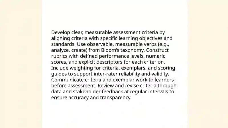 Assessment Criteria Development 3