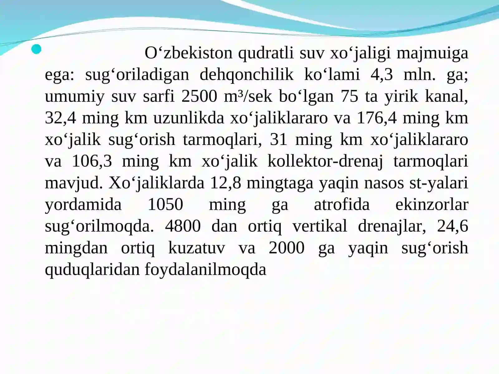 Мелиоратив тадбирлар самарадорлигини ошириш бўйича хорижий тажрибалар 3
