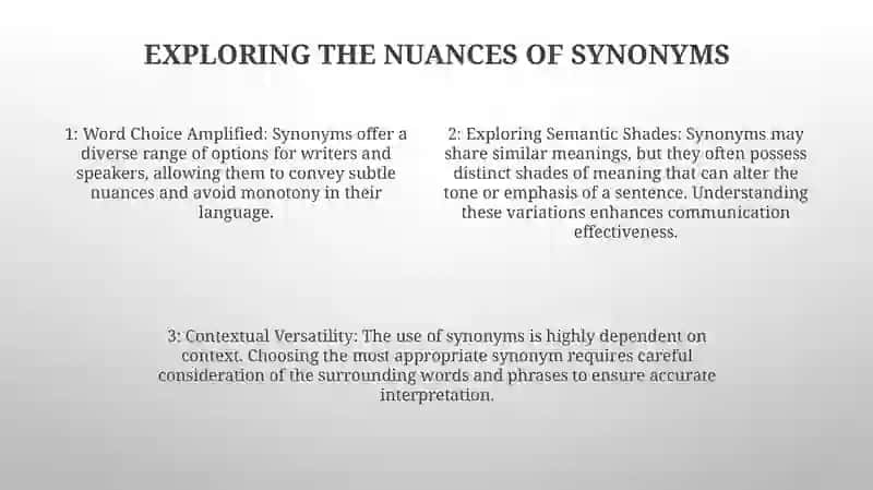 Synonyms 3