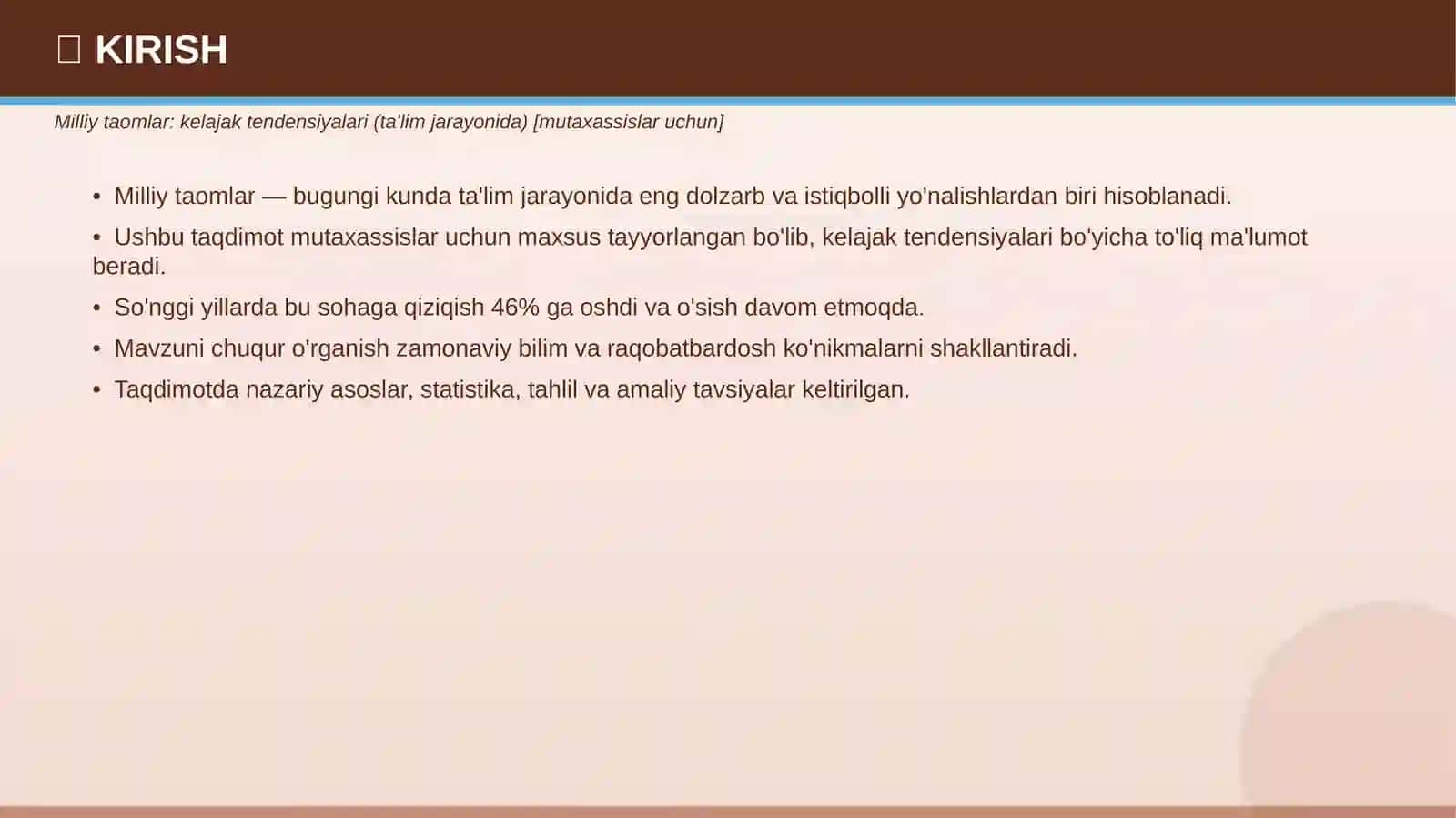Milliy taomlar: kelajak tendensiyalari (ta'lim jarayonida) [mutaxassislar uchun] 3
