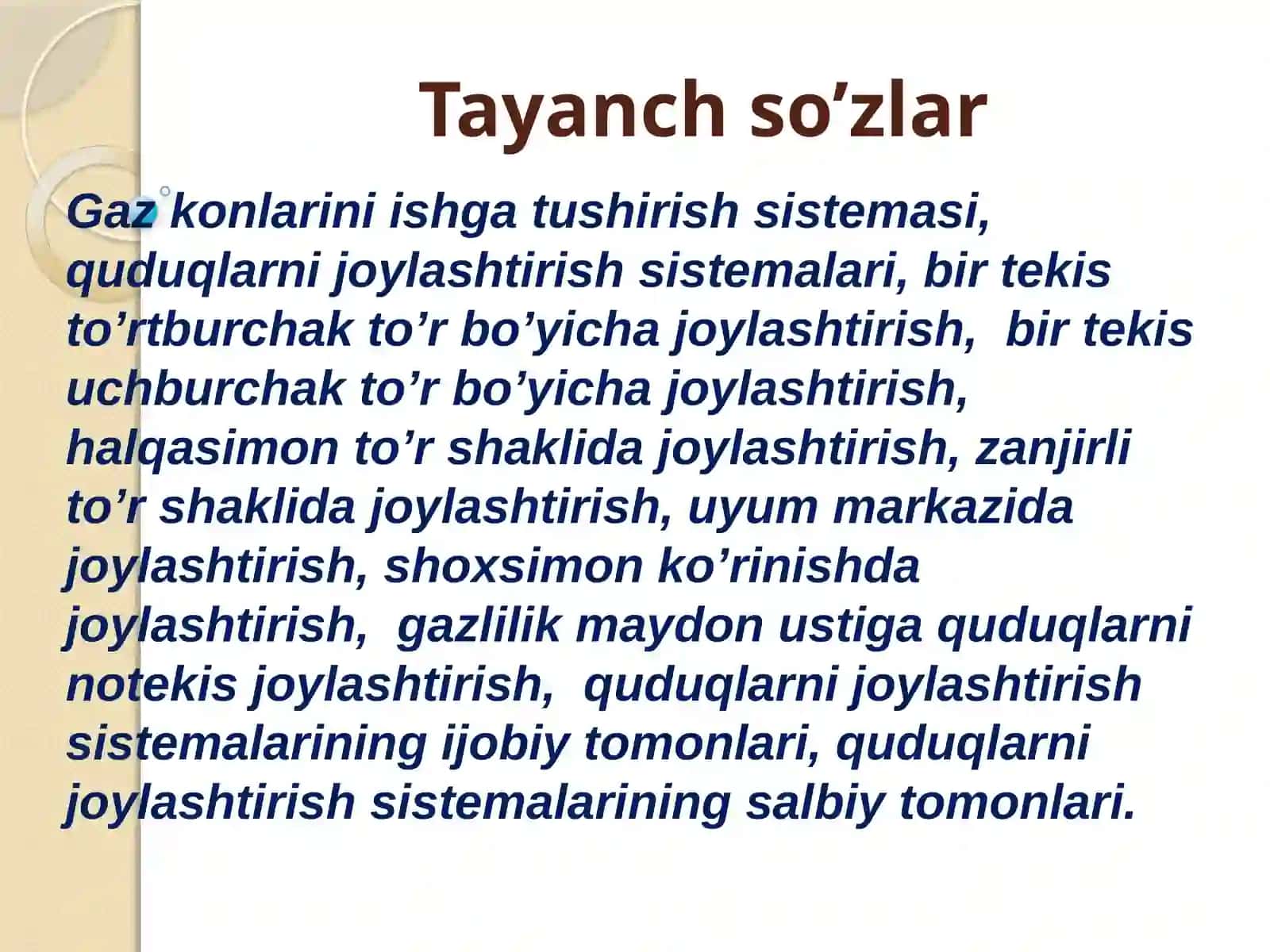 Gaz konlarini ishga tushirishda quduqlarni joylashtirish 3