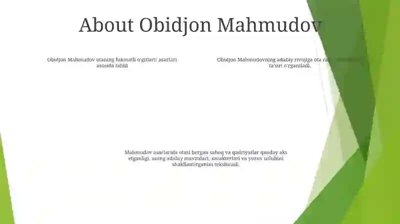 Obidjon Mahmudovning Ota Nega Farzandiga Tanbeh Beradi Asari Asosida Tahlil 3