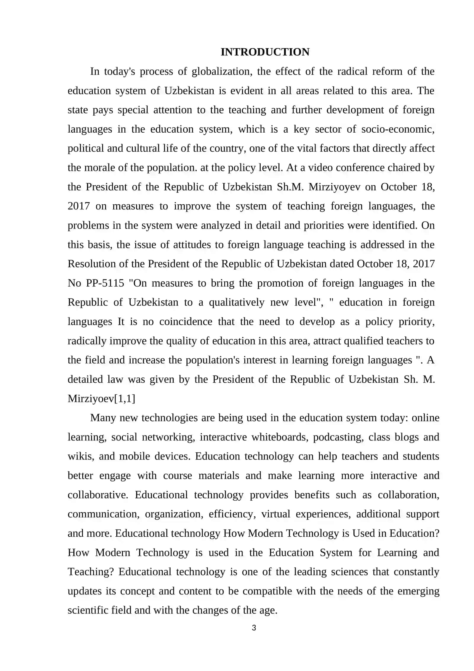 Amaliy ishlar: USING MODERN TECHNOLOGIES TEACHING IN PRIMARY CLASSES 3
