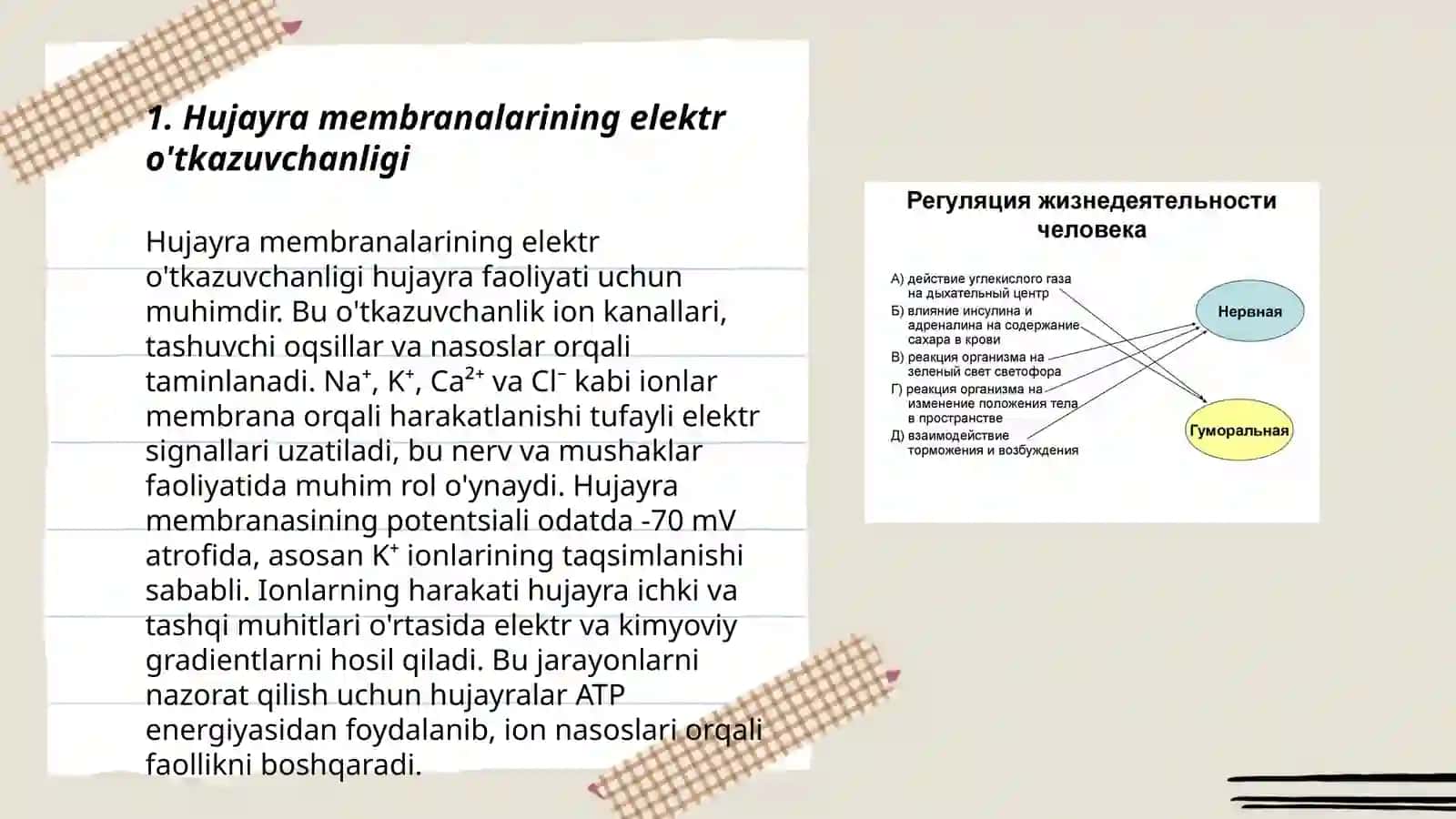 Biologik to'qimalar va suyiqliklarning tokda elektir utkaruvchanligi 3
