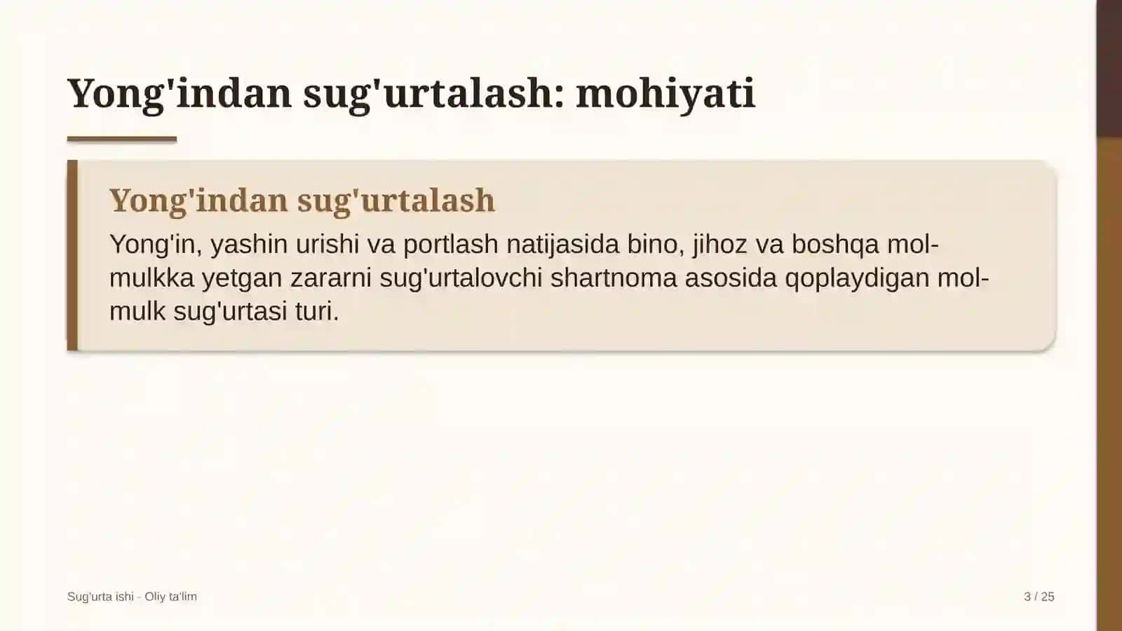 Gastronomik turizmda yong'indan sug'urtalash 3