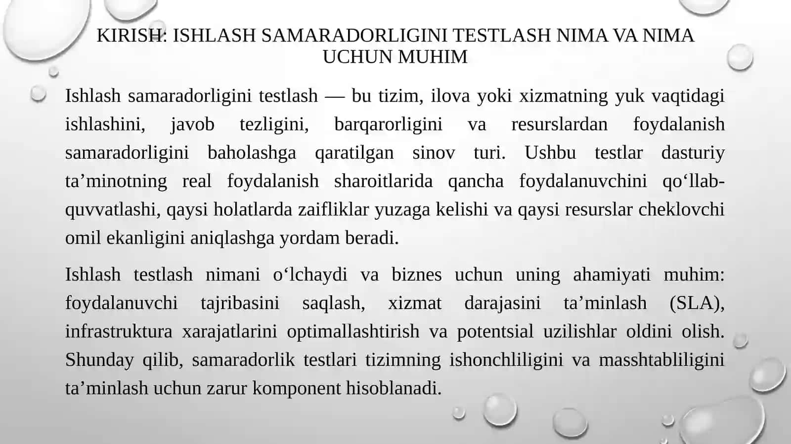 Ishlash samaradorligini testlash (performance testing) 3